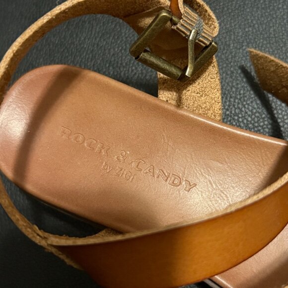 New Rock & Candy By Zigi Women's Size 8.5 Brown Platforms Strapy Sandals - Picture 4 of 5